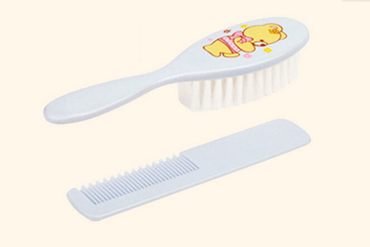2Pcs Baby Boy Girl Safety Soft Brush Comb Set Baby Hair Shower Baby Hair Comb Brush Hair Products Kids Hair Brush Set (4)