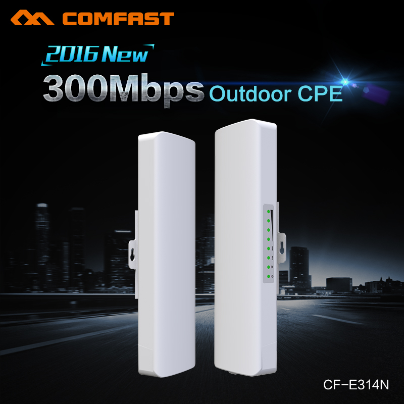 Фотография 300Mbps Fast Speed 2-5km Long Range Outdoor Bridge CPE 2.4G wi-fi ethernet access point wireless AP wifi range extender RJ45 LAN