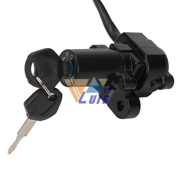Motorcycle ignition switch +fuel gas cap+ seat lock key set (11)