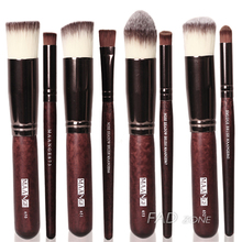 Three Colors 8PCS Makeup Brushes Make Up Cosmetics Foundation Blending Makeup Brush Kit Set Wooden Makeup