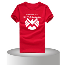 Fashion Marvel Agents of Shield Men T Shirts Round Neck Short Sleeve Vintage t shirts For