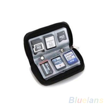 Black SD SDHC MMC CF Micro SD Memory Card Storage Carrying Pouch bag Case Holder Wallet