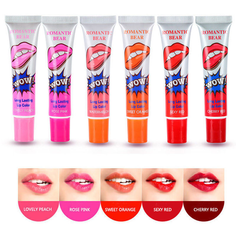 New Women Girls Lip Gloss matte waterproof lipstick TATTOO Megic Color Peel Mask Tint Pack Long Lasting Makeup lips Tools