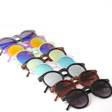 Fashion multicolour 2015 mercury Mirror glasses men sunglasses women male female coating sunglass gold round YJ12