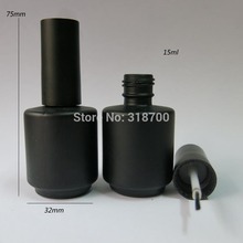 50/lot 15ml Black Empty Nail polish Bottle, 15cc Black Glass nail enamel bottle
