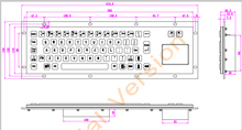 Stainless steel keyboard Black Touch the keyboards Industrial one keyboards weatherproof keypads IP65 keyboards