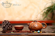 Yixing purple clay painting teapot zisha sand tea pot kungfu set 280ml JN1315