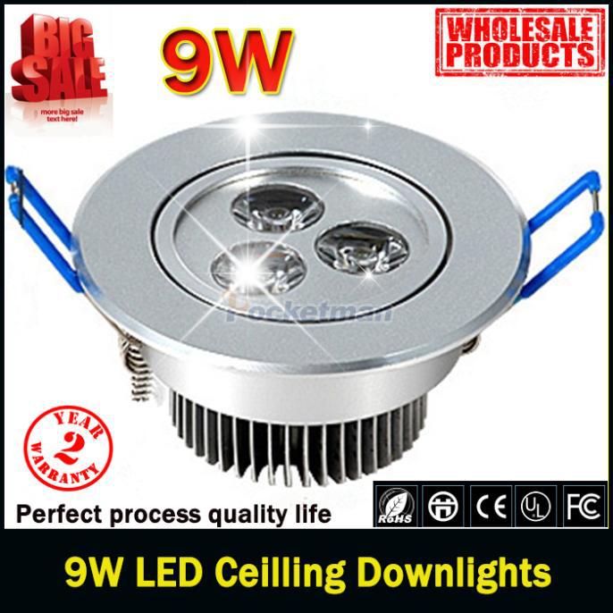 1pcs lot 9W Ceiling downlight Epistar LED Spot ceiling lamp Recessed light 85V 245V for home