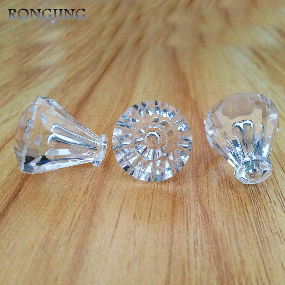 10pcs Plastic Dresser Knobs Plexiglass Furniture