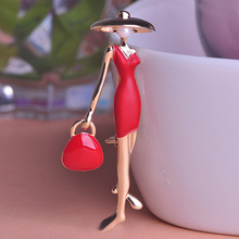 Very Nicely Gold Hijab Accessories Fine Enamel Brooch Pins Lady Bag Brooch Corsage Women Broach Scarf Clip Hijab Pin Up Broche