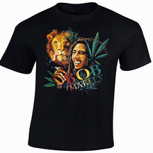 Men’s Summer Style Cool T-Shirts Bob Marley t shirt Lion 100% Heavy Cotton O-neck Short Sleeve Tee Euro Size S-3XL