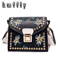 Women Leather Shoulder Bag Embroidery Flower Handbag Ladies Small Crossbody Bags Women Famous Brands Designers Handbag
