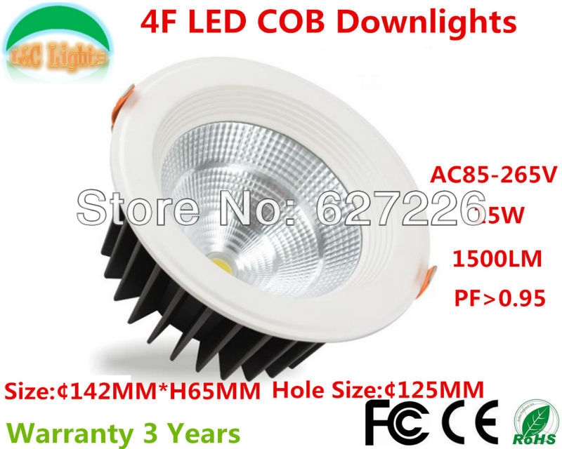 Здесь можно купить  Factory Supply AC85-265V 15W LED  COB Downlights,LED COB Ceiling,RoHS CE FCC Approve,High Quality 3 years warranty,6 PCs a Lot.  Свет и освещение