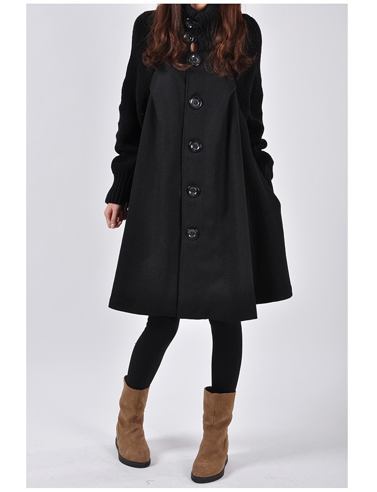  2015 New Winter trench Korean yards loose woolen cape coat woolen coat lady casual female outwear windbreaker women CT2 (12)