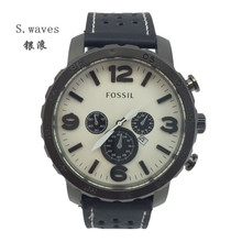 New s waves Wristwatch Quartz Watch Date DZ Men Leather fossiler Casual Fashion Army table Stainless