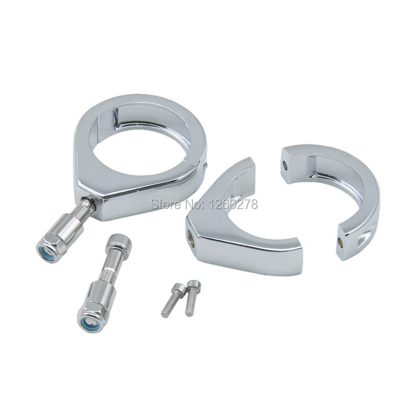 Motorcycle Chrome 39mm Turn Signal Fork Clamp For Harley Dyna Low Rider 1993 2005 Super Glide