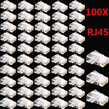 100pcs RJ45 RJ-45 CAT5 Modular Plug Network Connector