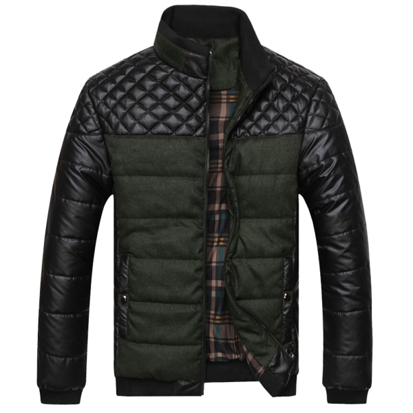 Classic Brand Men Fashion Warm Jackets Plus Size L 4XL Patchwork Plaid Design Young Man Casaul