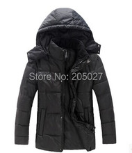 2015 High Quality Plus Size 3XL Brand New Long Winter Jackets Men Detachable Hoody Cotton Winter