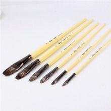 6pcs Set high grade weasel hair Row of pens tongue peak Paint Brush Acrylic Oil Painting