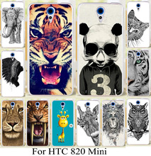Оболочки кожи для HTC Desire 620 620 г желание 820 мини D820mu прохладный животных кожи крышка оболочки чехол прекрасные телефон капот