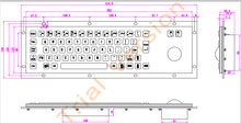 Metal Keypad with Waterproof industrial keyboard with 67keys medical keyboard