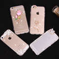 Soft TPU Back Cover DIY Handmade Rhinestone Bling Diamond Crystal Accessories Case For iphone 4 4s