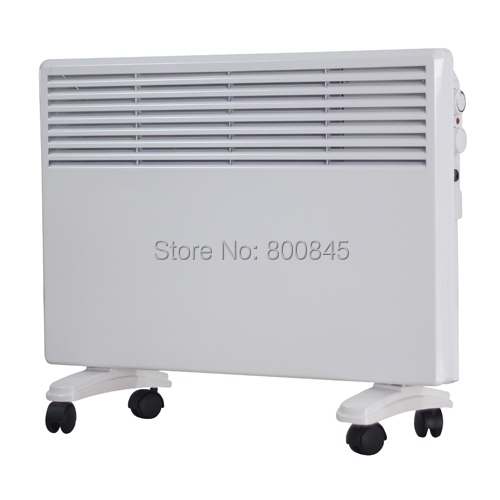 Convector heater in bathroom