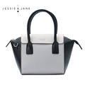 JESSIE JANE Designer Brand New Style Women Leather Bag Fashion Trapeze Bags Top Handle Bag Satchel