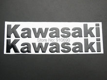 20CM Motorcycle Black 3D Soft Gel Fairing Kit Body Decoration DIY Fuel Gas Tank/Fairing Emblem Sticker Universal For Kawasaki