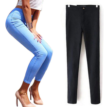 Women sexy slim hip slim high waist elastic skinny jeans pants women high street summer pencil jeans new 2013 denim pants