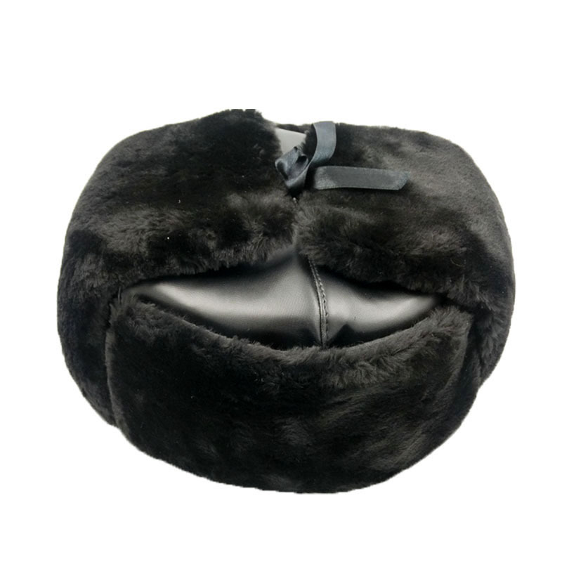 Brand Winter Bomber Hats Fur Hat Men Outdoor Russian Snow Cap Fashion Leather aviator Hats With Ears Men Baseball Cap Visor
