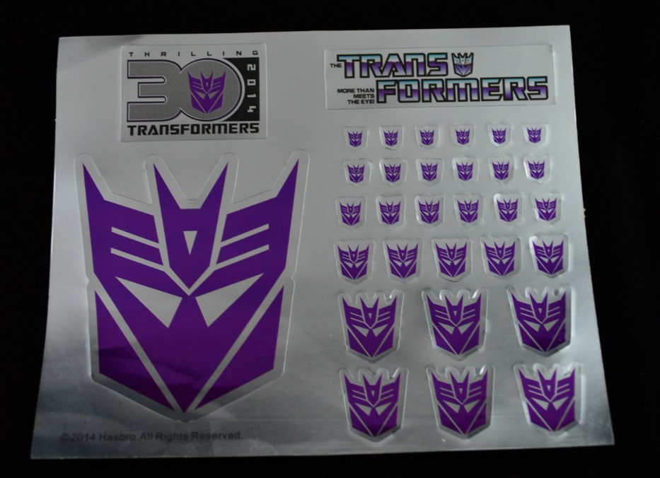 Ocean Simple version of Sliver Decepticon Logo decals, clear background