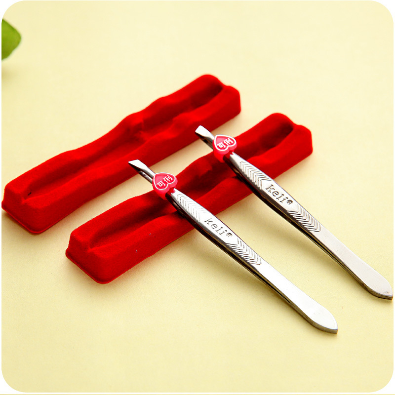1pcsAuthentic threading stainless steel clamp eyebrow clip portable defeathering pliers pull beard wholesale beauty makeup tools