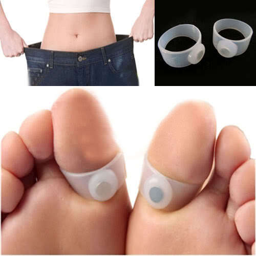 2Pair Silicone Magnetic Foot Massage Toe Ring Durable Keep Fit Slimming Health Tool