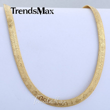 4mm MENS Chain Womens PATTERNED Letter I Love You Snake HERRINGBONE Necklace Gold Filled Necklace Trendy