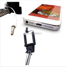 Wired Selfie Stick Monopod Extendable Handheld Built in Shutter Audio Cable camera Monopod tripod For Iphone