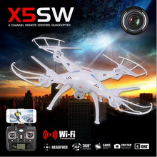 Hot Sales SYMA X5SW FPV Drone with Camera X5C Upgrade Original X5SW-1 HD 2.0MP WIFI RC drone 2.4G 6-Axis drone with 5 batteries