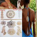 Temporary tattoos gold necklace bracelet tattoo products metal temporary tattoo woman tattoo flash metal of fake