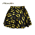 New 2016 summer SKIRTS womens pleated BATMEN The Flash Printed SKIRTS Saia