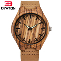 Wood Watch Quartz Movement Wristwatches Genuine Leather Bamboo Wooden Watches For Men And Women Bracelet Creative