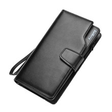 Hot New fashion design black men wallets long zipper brown purse women clutch carteira masculina porte monnaie