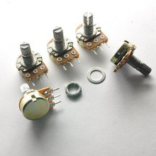 Free Shipping 10PCS High Quality WH148 B10K Linear Potentiometer 15mm Shaft With Nuts And Washers Hot