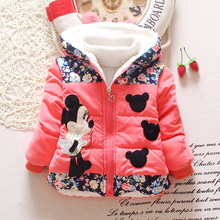 Kids winter Mouse new cute cartoon girls cotton padded jacket thick coat 2351