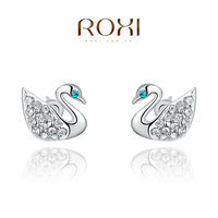 ROXI Earring Fine Jewelry Stud earrings Earing Brinco 925 Sterling silver Fashion Jewelry Multi-Color CZ Austrian Crystal