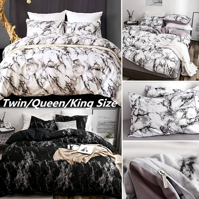 Marble Pattern 3d Bedding Set Luxury Wrinkle Free Duvet Cover Set