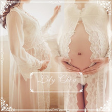 Fashion Lace Maternity Dresses White Maternity Photography Props Sexy Pregnant Dress Pregnancy Dress for Maternity Photo Props