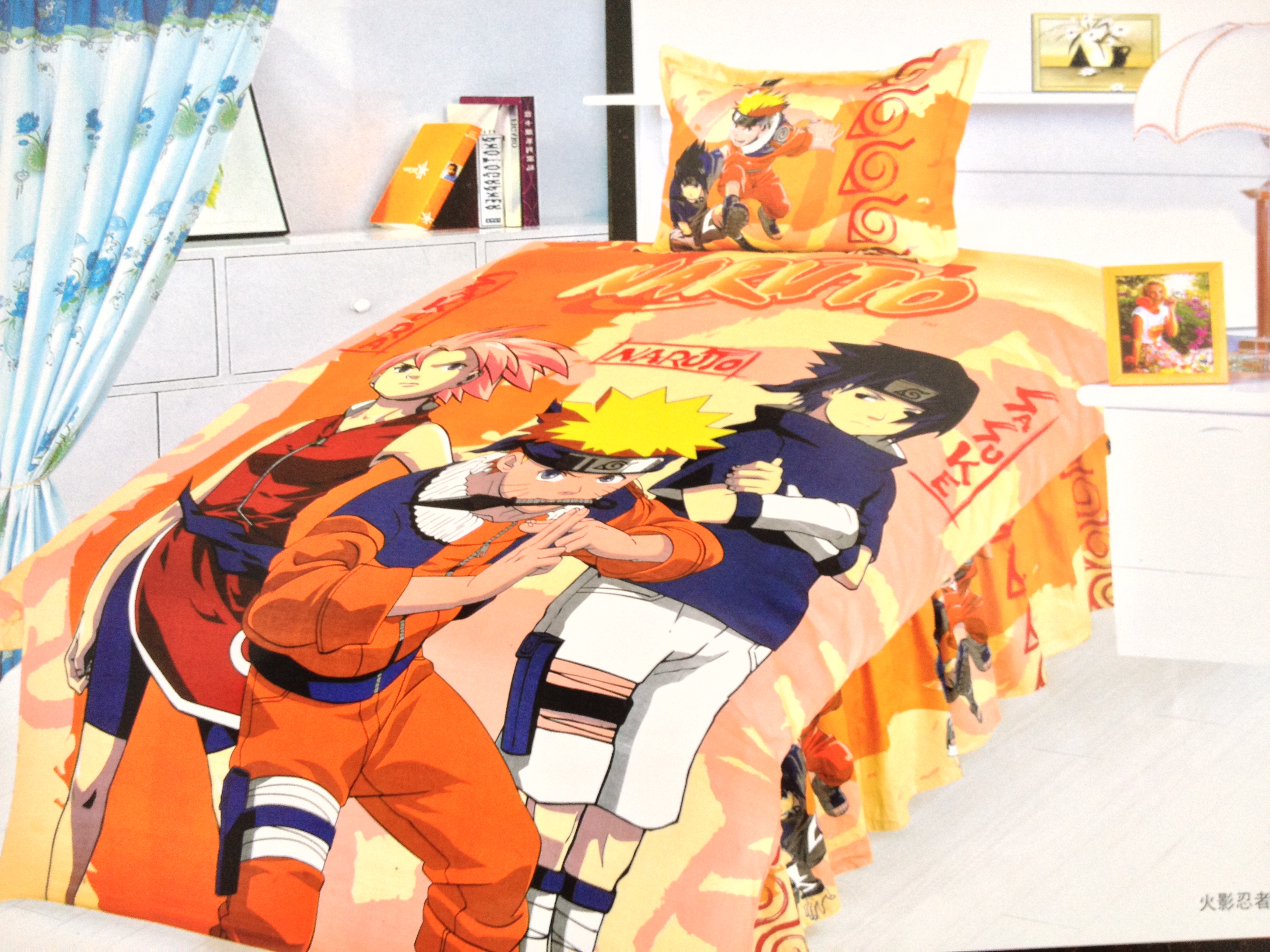 Naruto Child cartoon bedding 100% cotton cartoon piece set activity ...