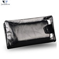 New soft Oil wax genuine leather men wallet long designer male clutch Luxury brand men wallets