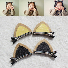 Free Shipping Summer Style Cat Ear Clips For Hair Kid Hair Clips Girls Hairpins Baby Hair Pin K6577